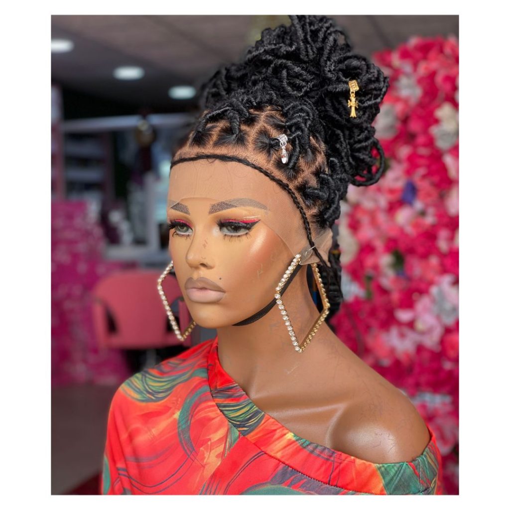 PETALS BUN FAUX LOCS Braided Wigs Store Nigeria Rubbies Signature